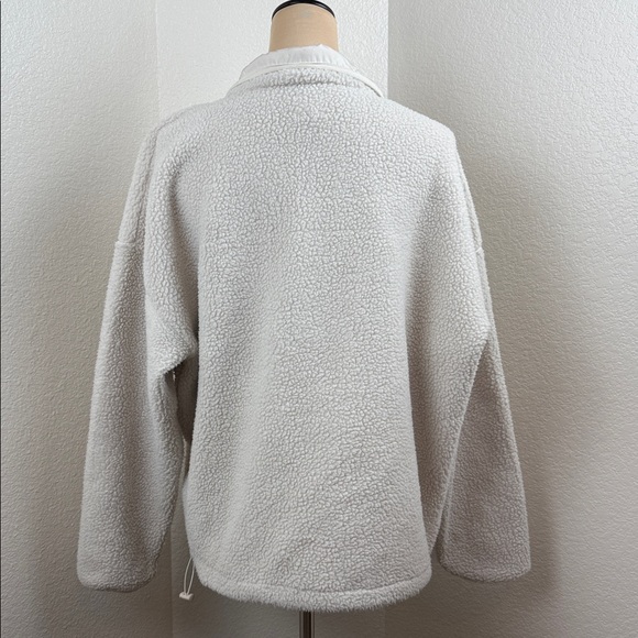 Anthropologie Wilo the Label Cosy Sherpa Deep Pile Fleece Pullover Snap NWOT - Picture 4 of 8